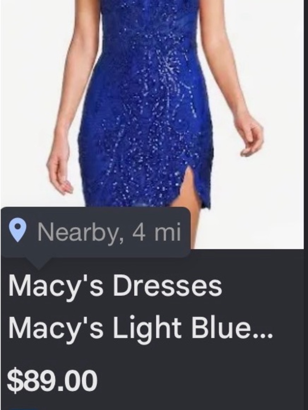 B Darlin Royal Blue Sequin Mini Dress